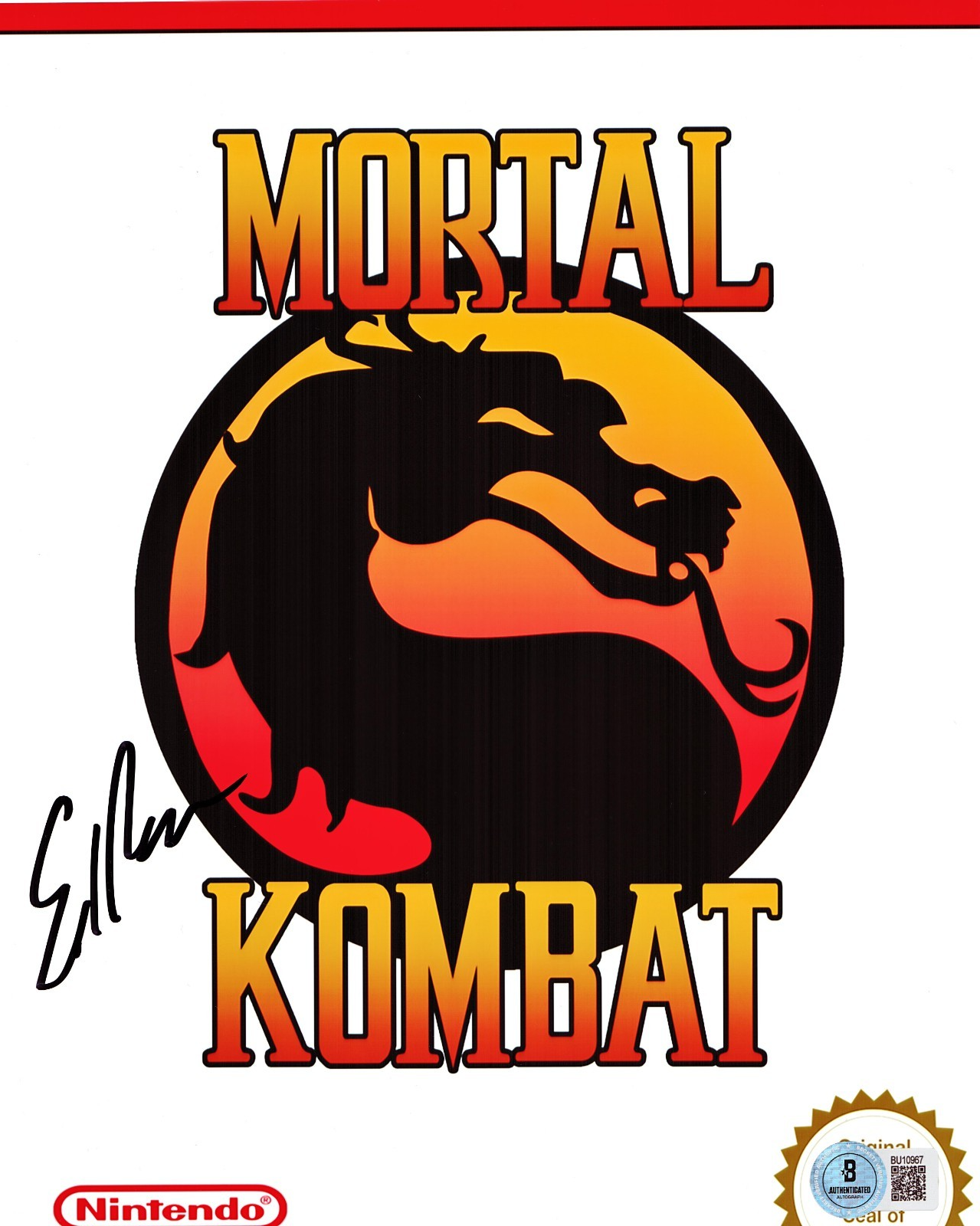 Ed Boon Mortal Kombat Video Game Creator Signed 8x10 Photo w/Beckett COA BU10967
