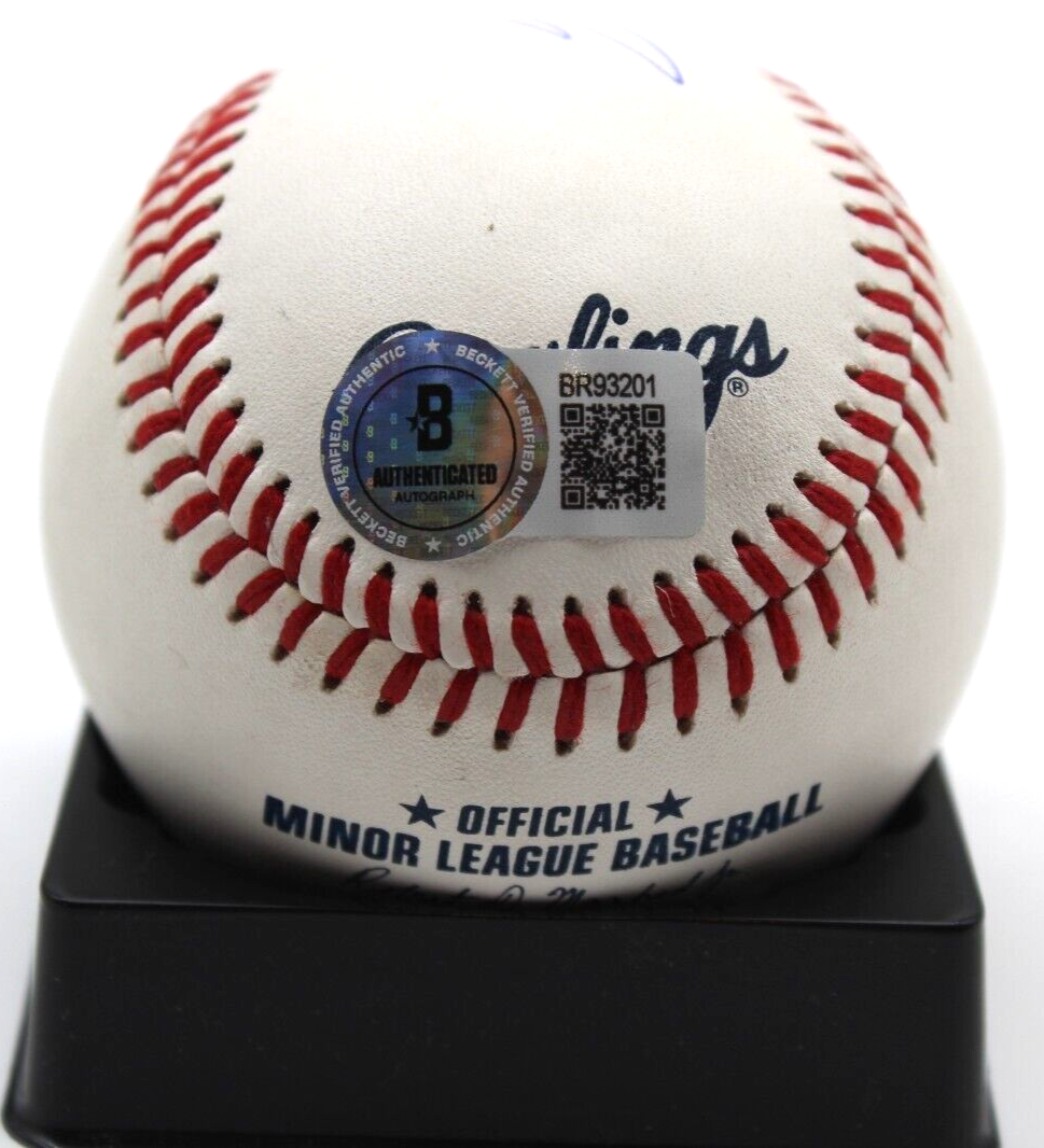 Matt Shaw Signed Official Minor League Baseball Chicago Cubs w/Beckett BR93201