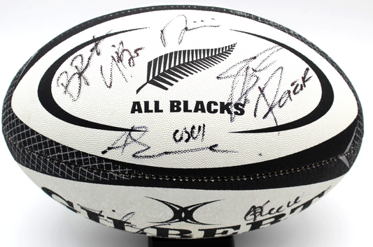2025-26 New Zealand All Blacks Signed Gilbert Match Rugby Full Size Ball W/COA