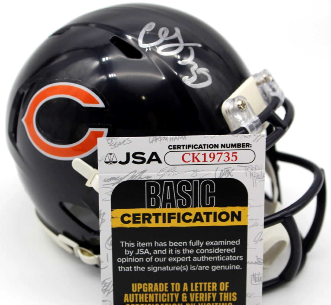 CJ Gardner-Johnson Chicago Bears Signed Mini Football Helmet w/JSA COA CK19735
