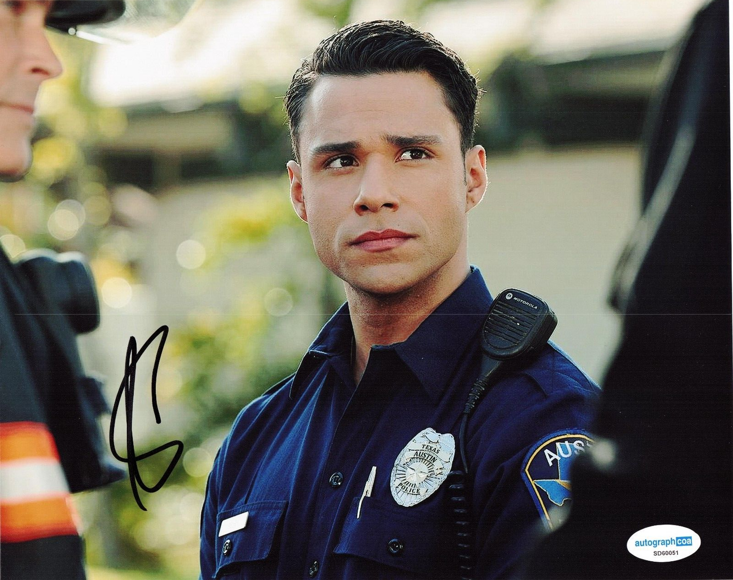 Rafael Silva Carlos Reyes 9-1-1 Lone Star Signed 8x10 Photo w/ACOA SD60051