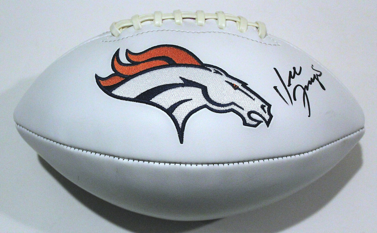 Vic Fangio Denver Broncos Signed Full Size Logo Football W/COA