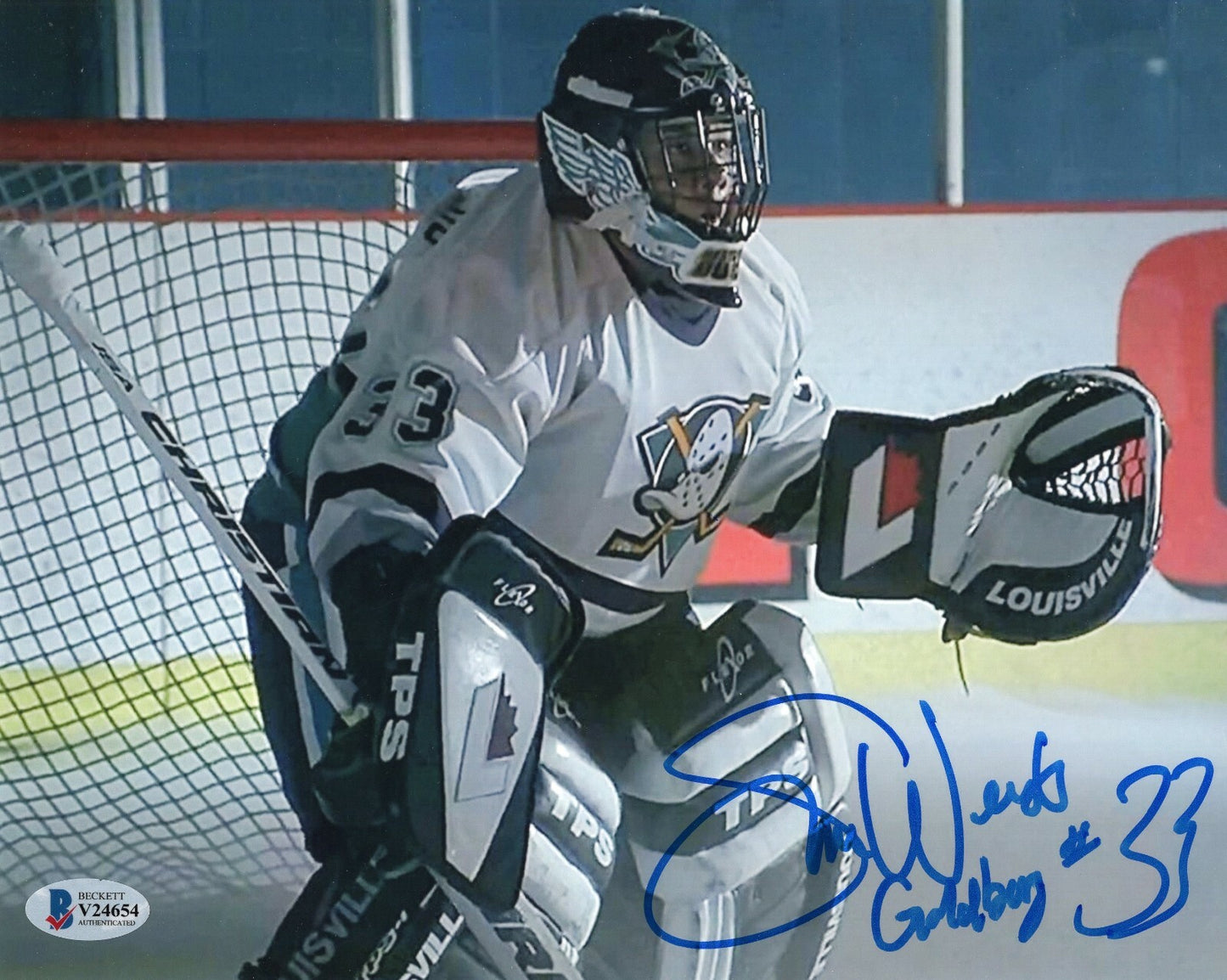 Shaun Weiss Signed Mighty Ducks Goldberg 8x10 Photo w/Beckett COA V24654