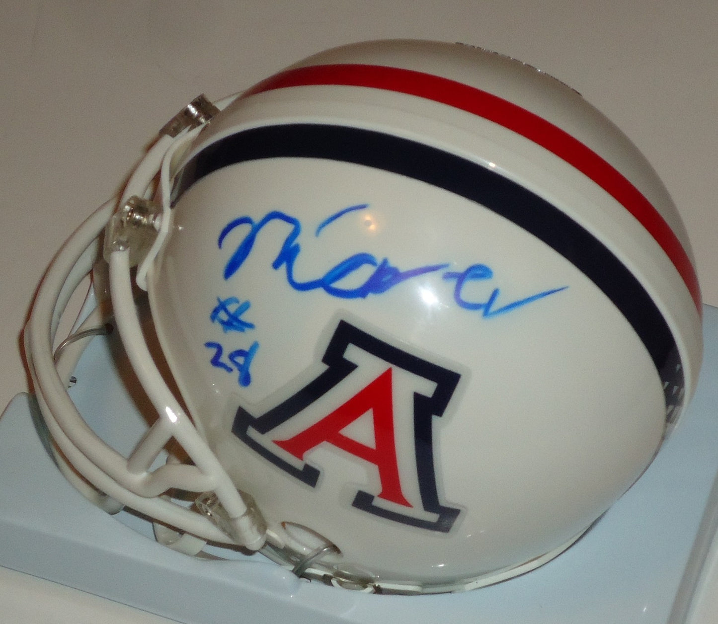 Nick Wilson signed Arizona Wildcats mini football helmet W/Coa