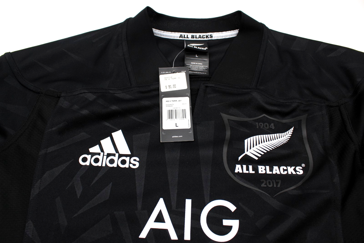 2025-26 New Zealand All Blacks Signed Adidas Rugby Jersey Brand New Large W/COA