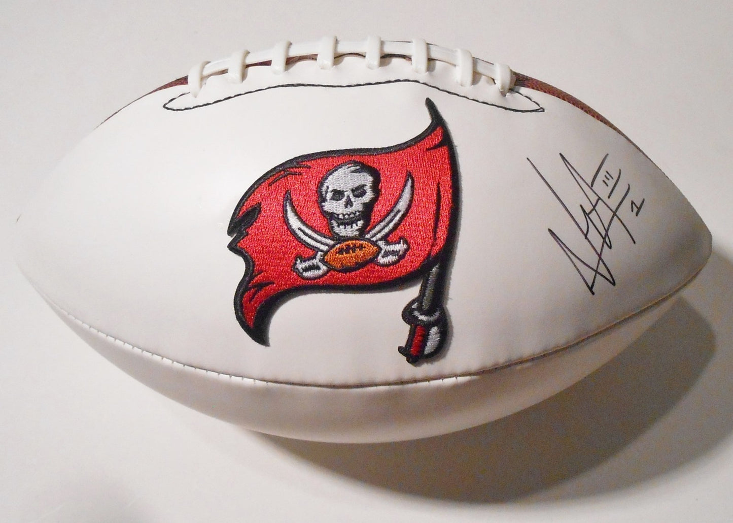 Vernon Hargreaves III Signed Tampa Bay Bucaneers Logo Football w/COA