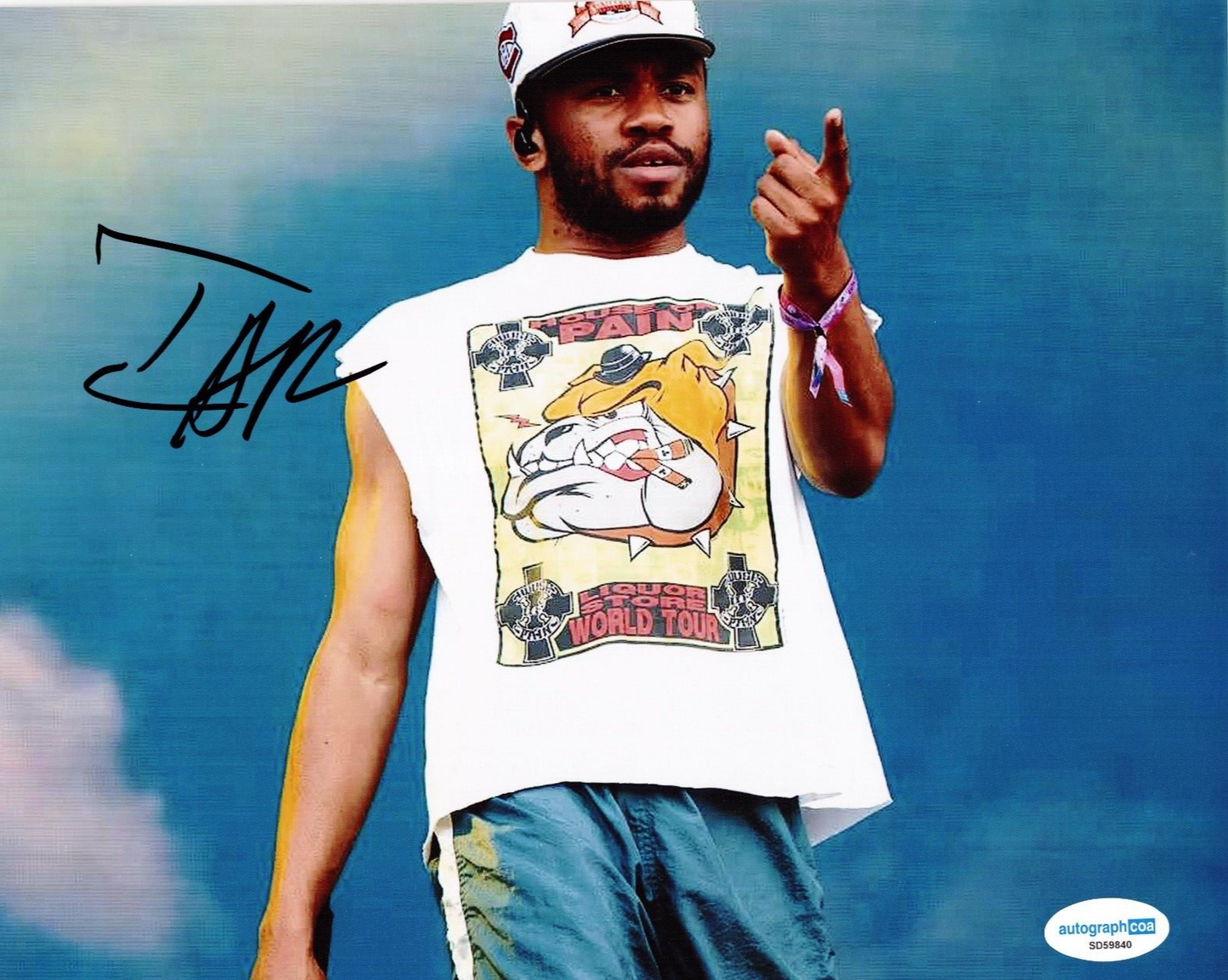 Kevin Abstract MTV1987 Blanket Signed 8x10 Photo w/ACOA SD59840