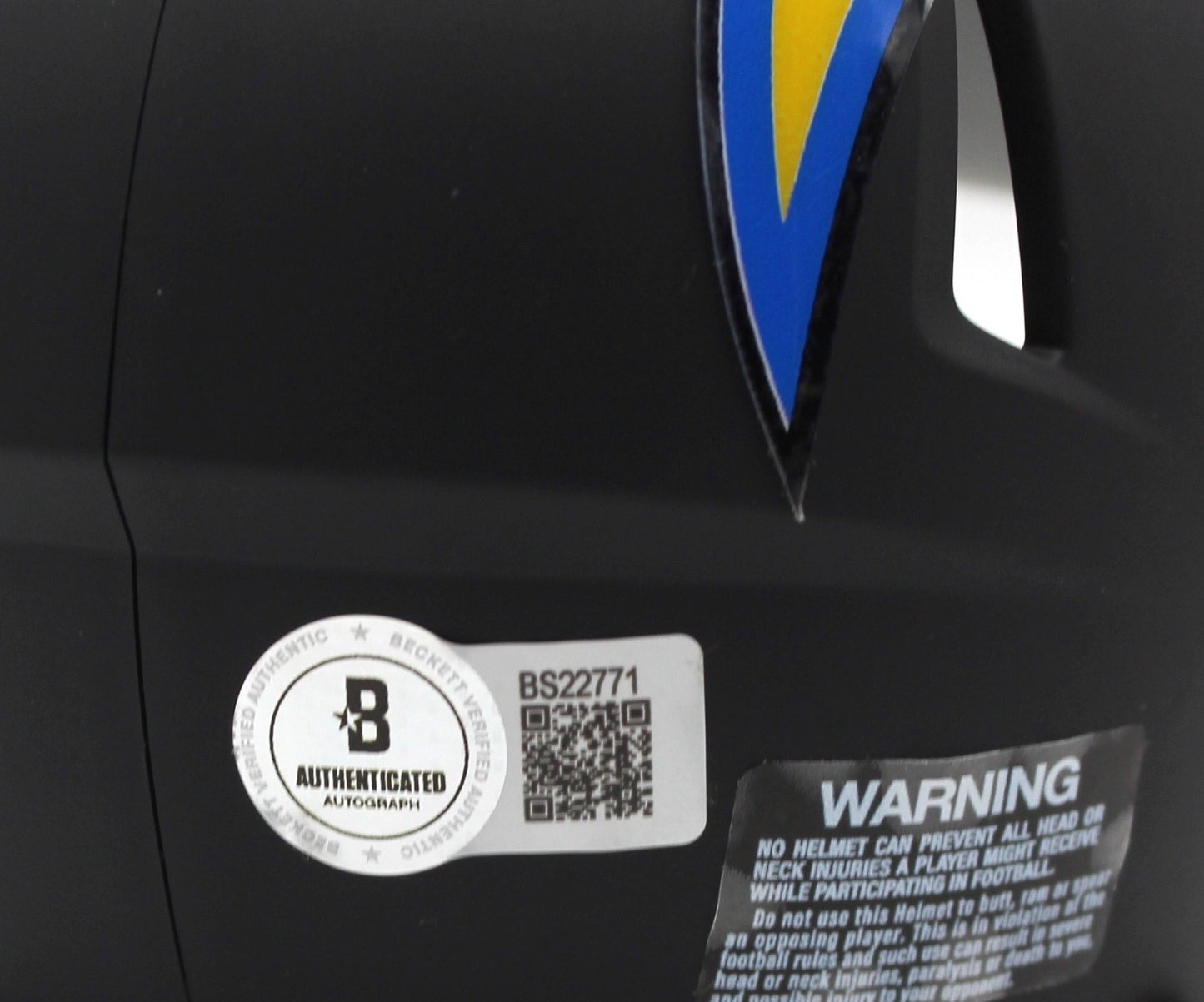 Omarion Hampton Signed Los Angeles Chargers Custom Mini Helmet w/Beckett BS22771