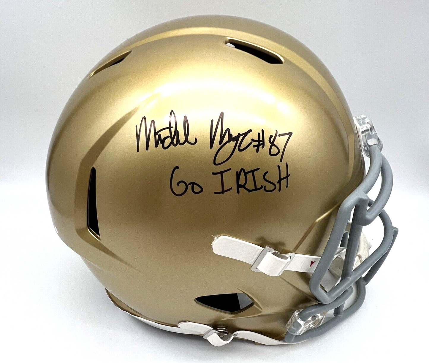 Michael Mayer Signed Notre Dame Fighting Irish Full Size Helmet w/JSA COA F/S A