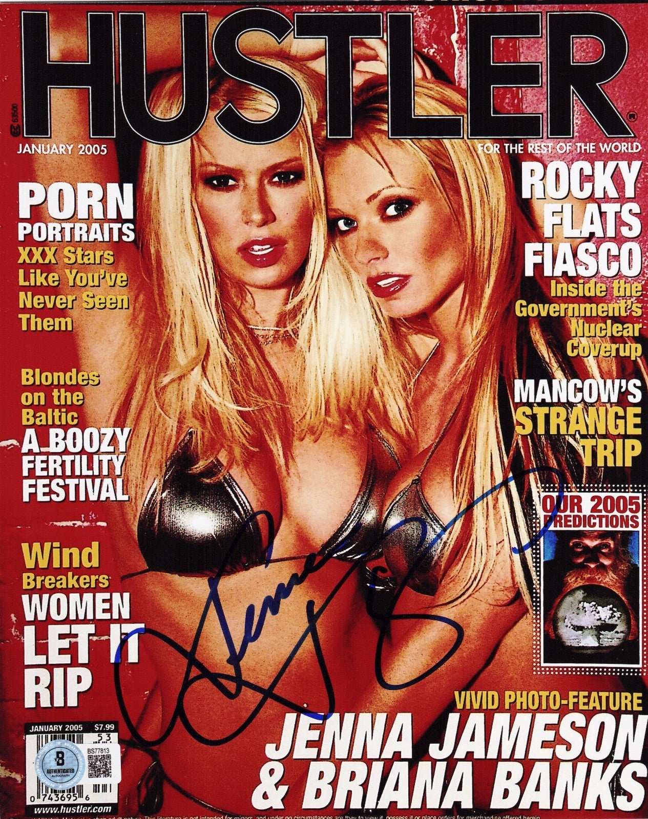 Jenna Jameson Signed Adult Movie Star XXX 8x10 Photo w/Beckett BAS COA BS77813