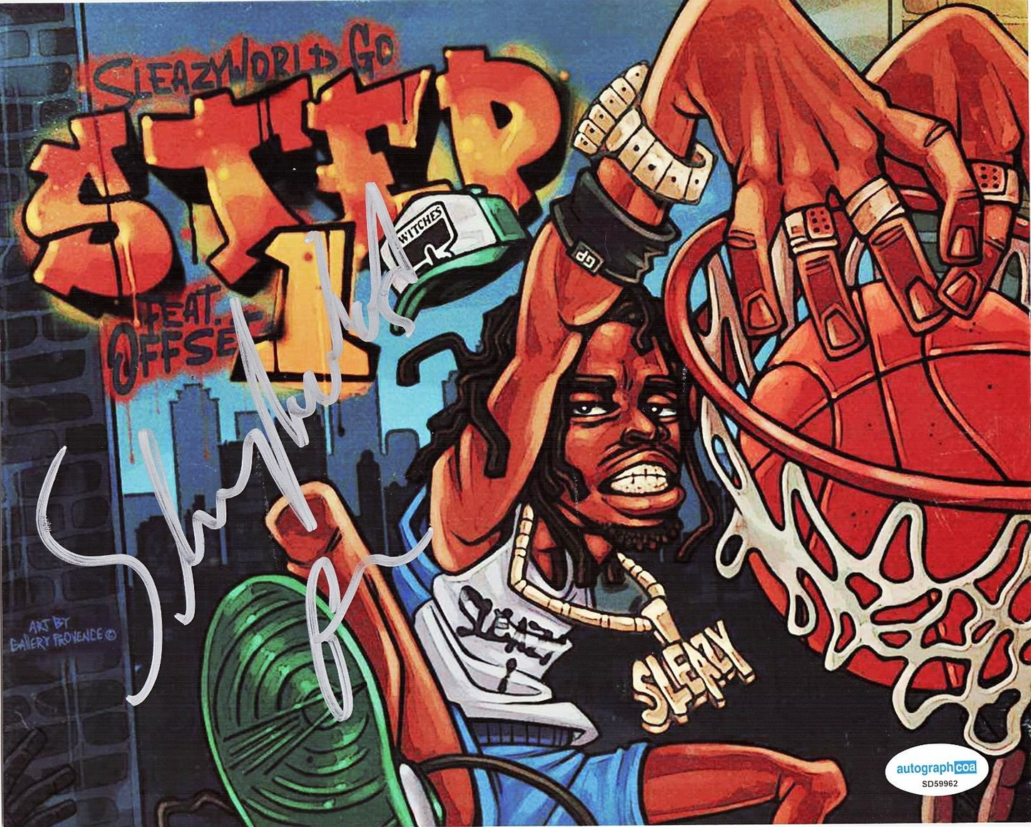 SleazyWorld Go Rap Hip Hop Signed 8x10 Photo w/ACOA SD59962
