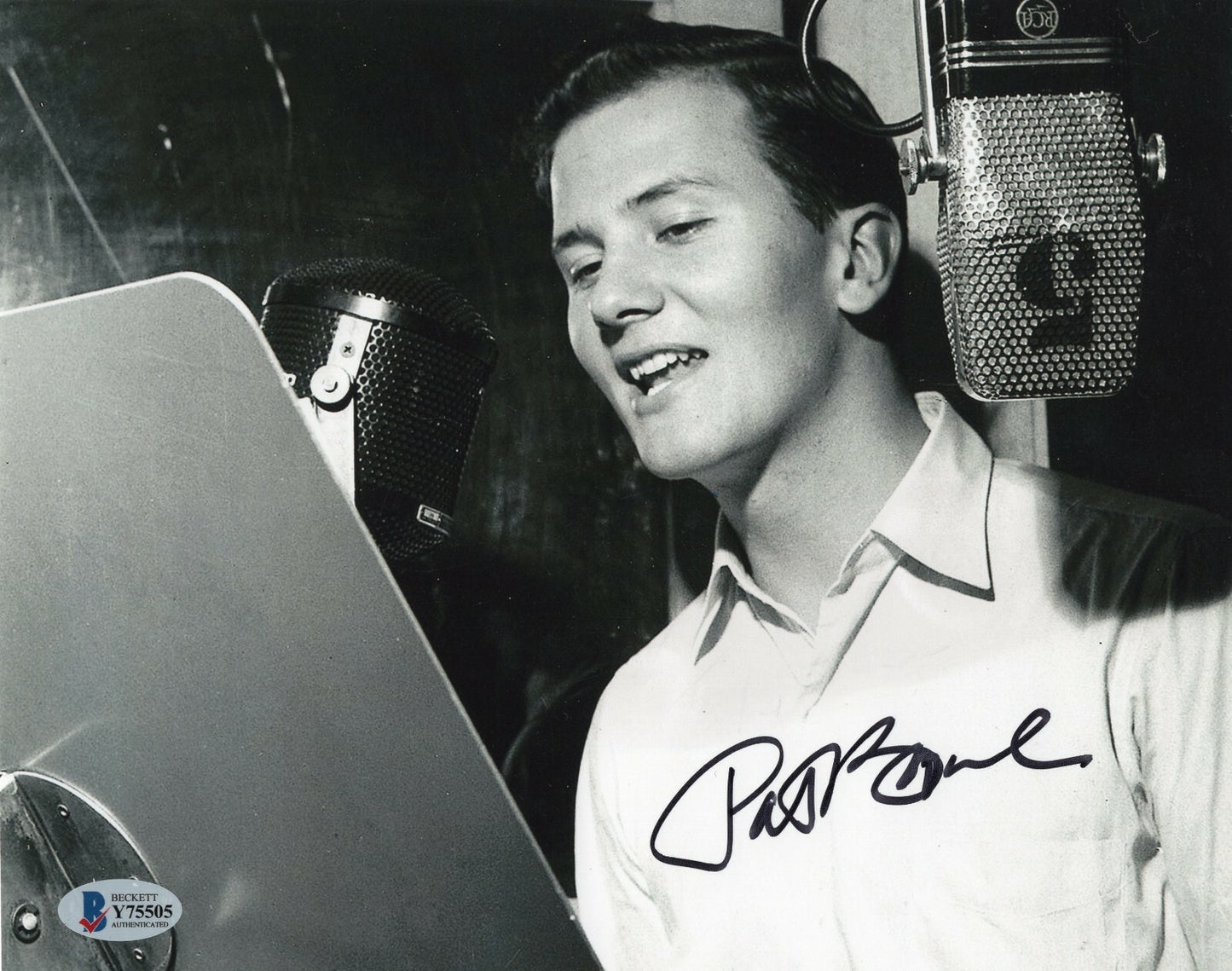 Pat Boone Signed Love Letters in the Sand 8x10 Photo w/Beckett COA Y75505