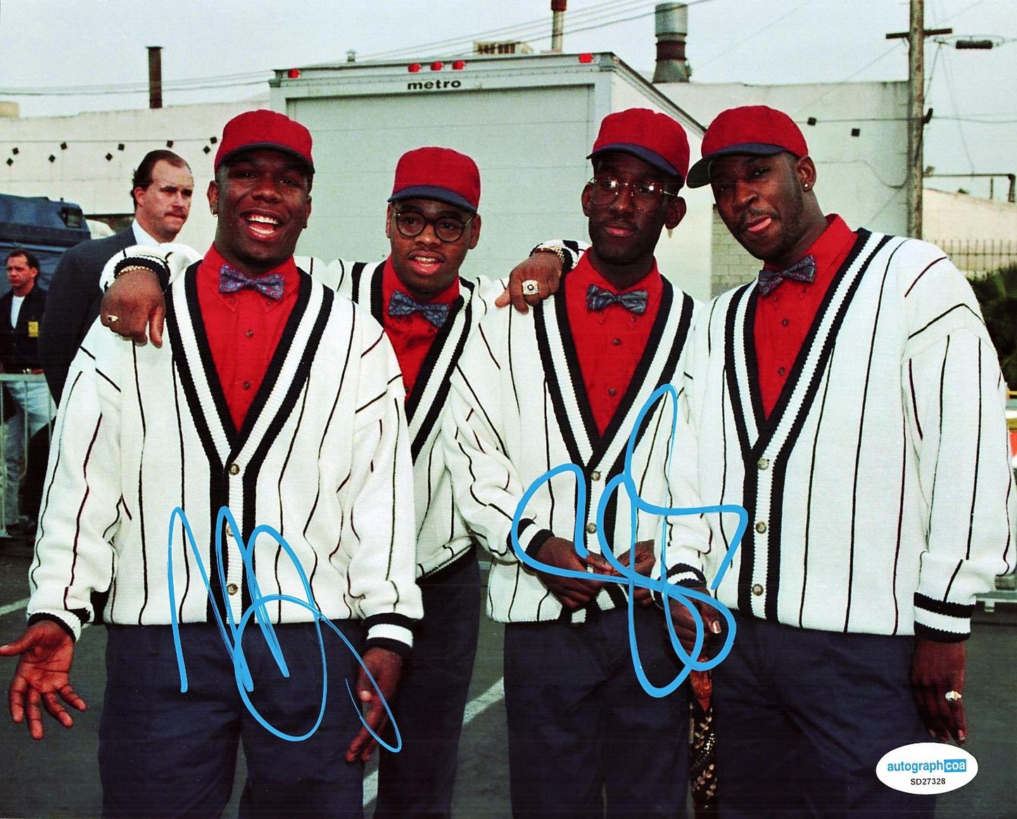 Shawn Stockman & Wanya Morris Signed Boyz II Men R&B 8x10 Photo w/ACOA SD27328