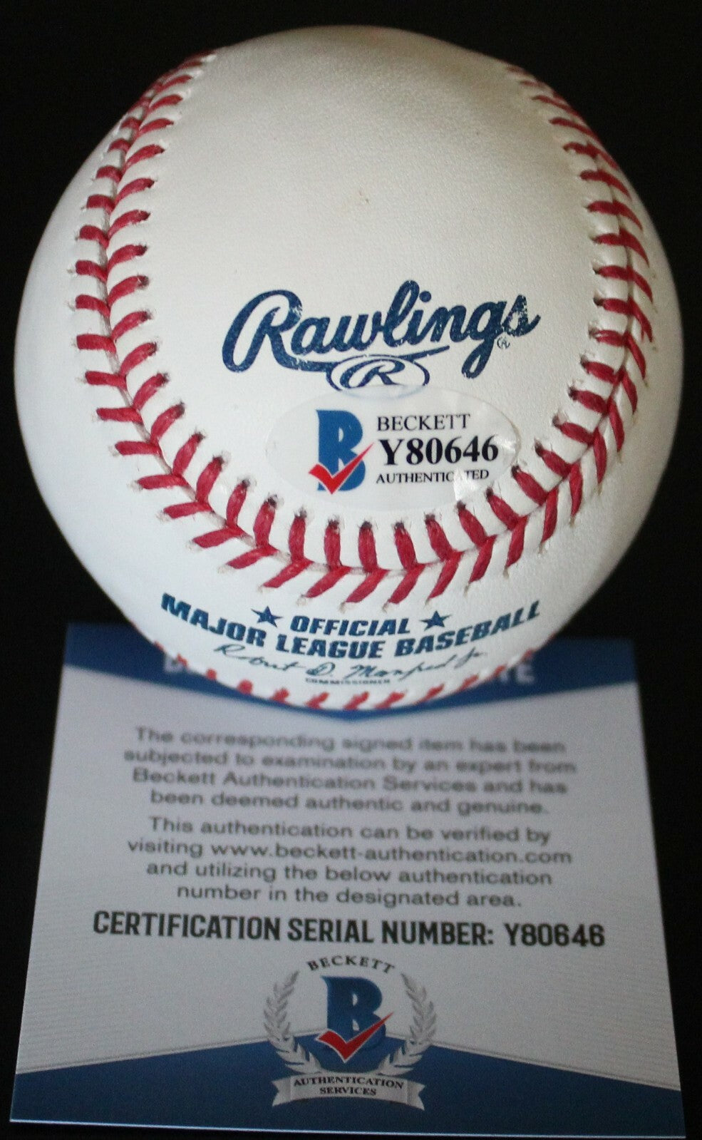 Seth Beer Arizona Diamondbacks Signed Major League Baseball w/Beckett COA Y80646