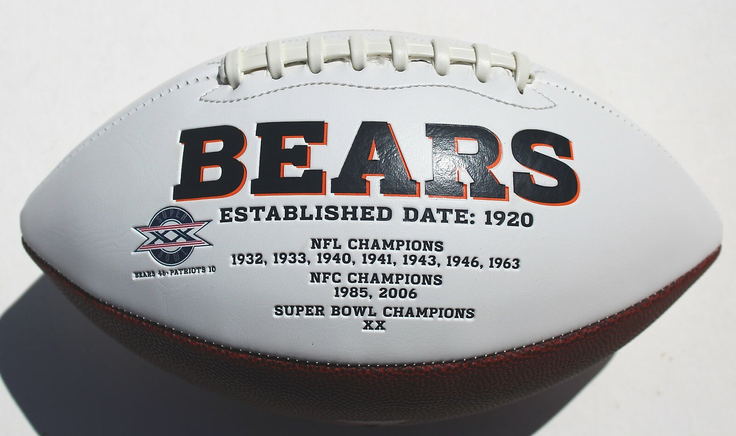 Riley Ridley Chicago Bears Signed Full Size Logo Football W/Beckett COA Proof #1
