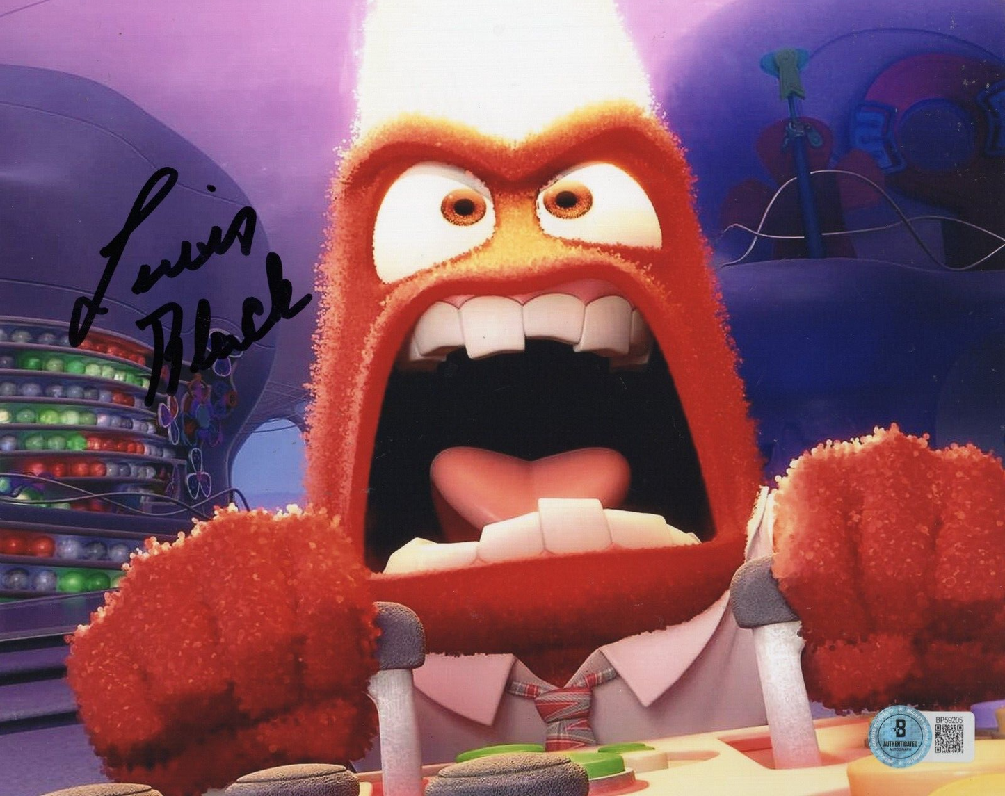 Lewis Black Inside Out Movie Anger Signed 8x10 Photo w/Beckett COA BP59205