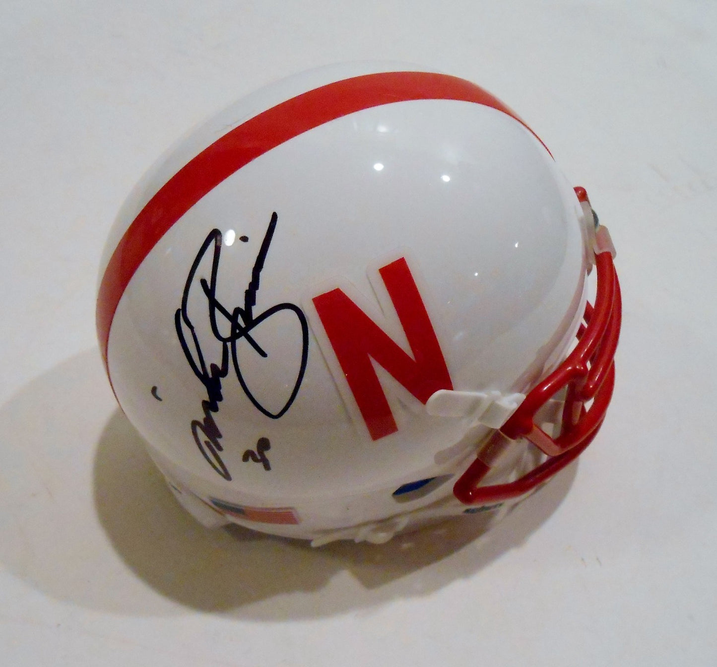 Mike Rozier Signed Nebraska Cornhuskers Mini Helmet w/COA