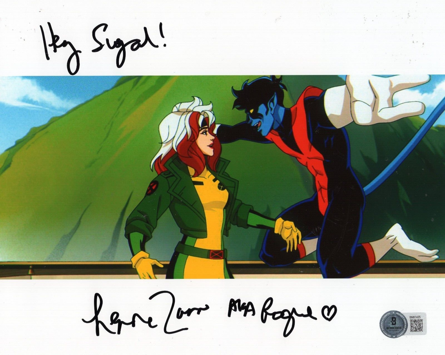 Lenore Zann X-Men Animated Rogue Signed 8x10 Photo w/Beckett COA BM87425