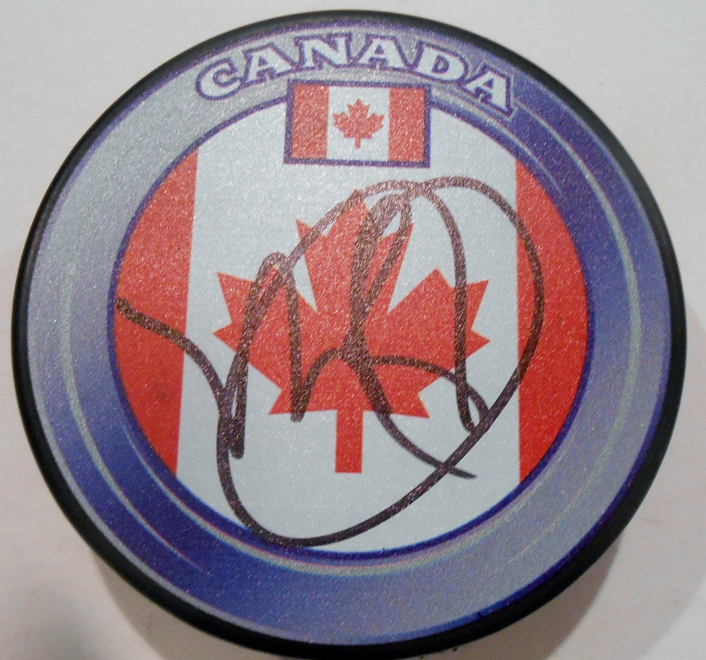 Mike Babcock Signed Team Canada Hockey Puck w/COA Detroit Red Wings