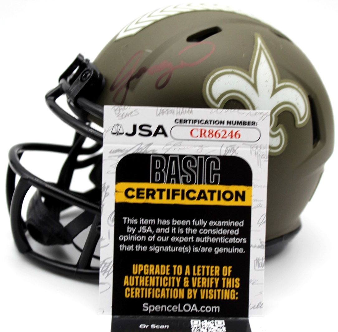 Jordan Tyson Signed New Orleans Saints Mini Football Helmet w/JSA COA CR86246