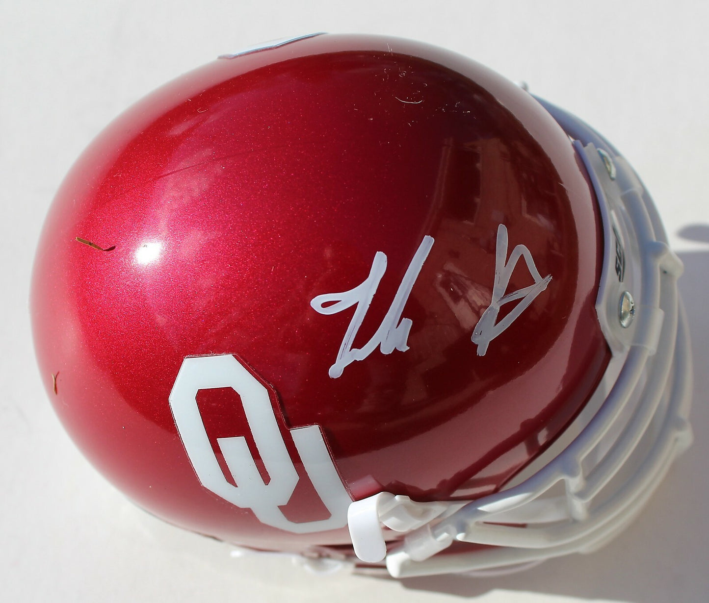 Jadon Haselwood Signed Oklahoma Sooners Mini Football Helmet W/COA C