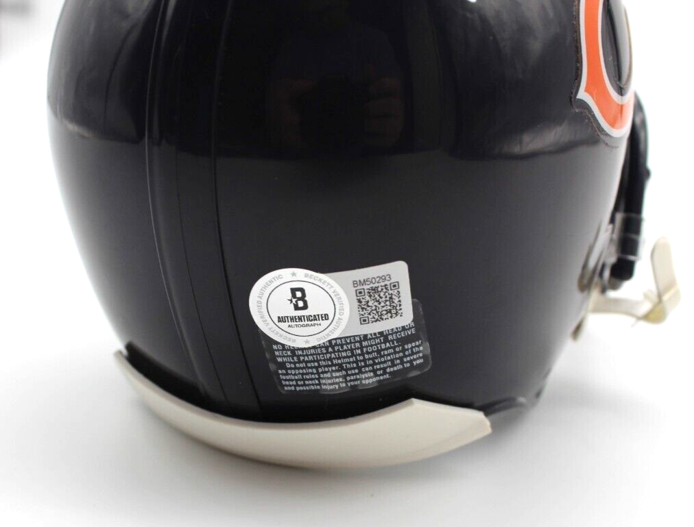 Rome Odunze Signed Chicago Bears Mini Football Helmet w/Beckett COA BM50293