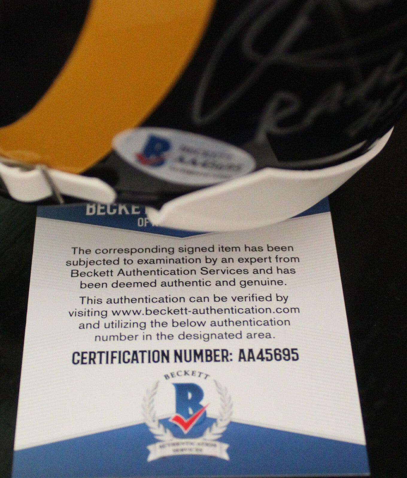 Sean Landetta Signed Los Angeles Rams Mini Helmet w/Beckett COA AA45695 BAS
