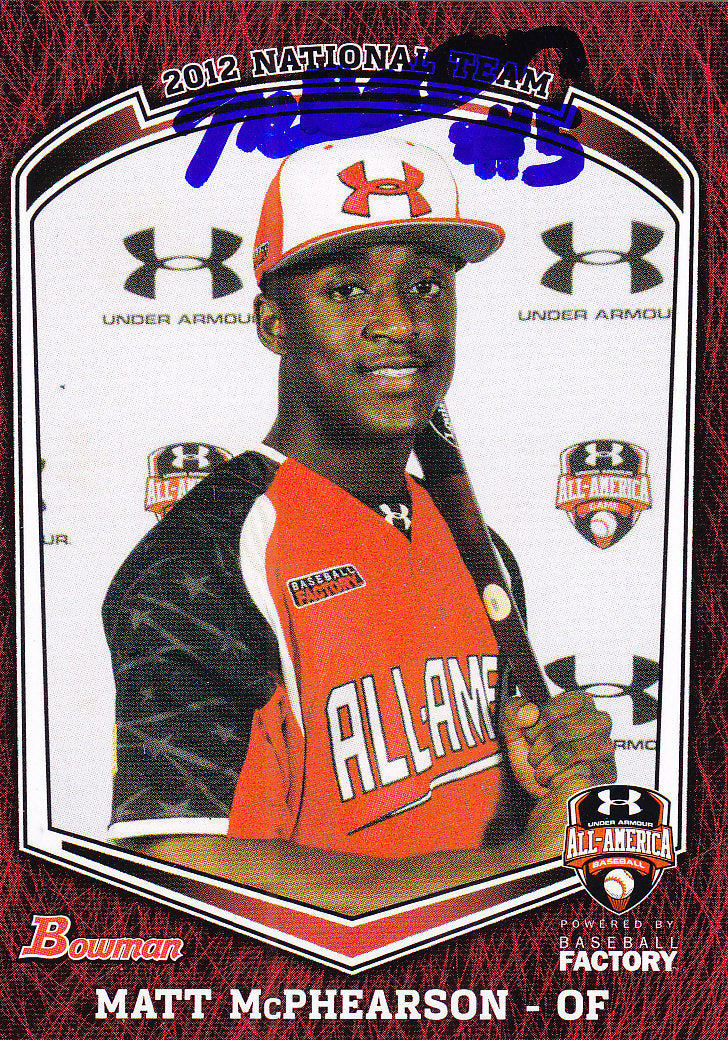 Matt McPhearson Signed 2012 Under Armour Baseball Card All American Game