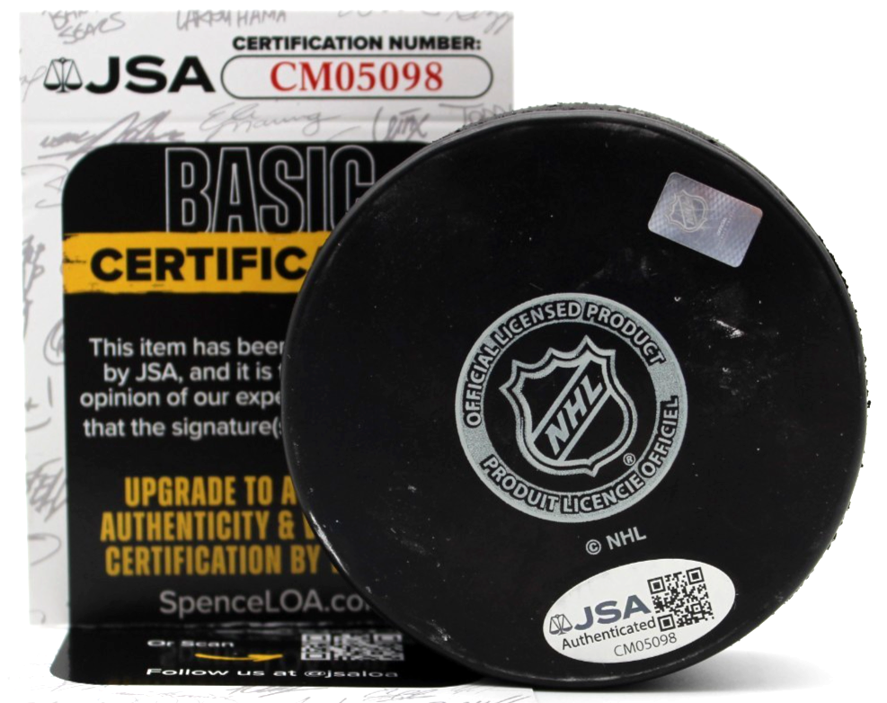 Dmitri Simashev Signed Utah Mammoth Hockey Puck w/JSA COA CM05098
