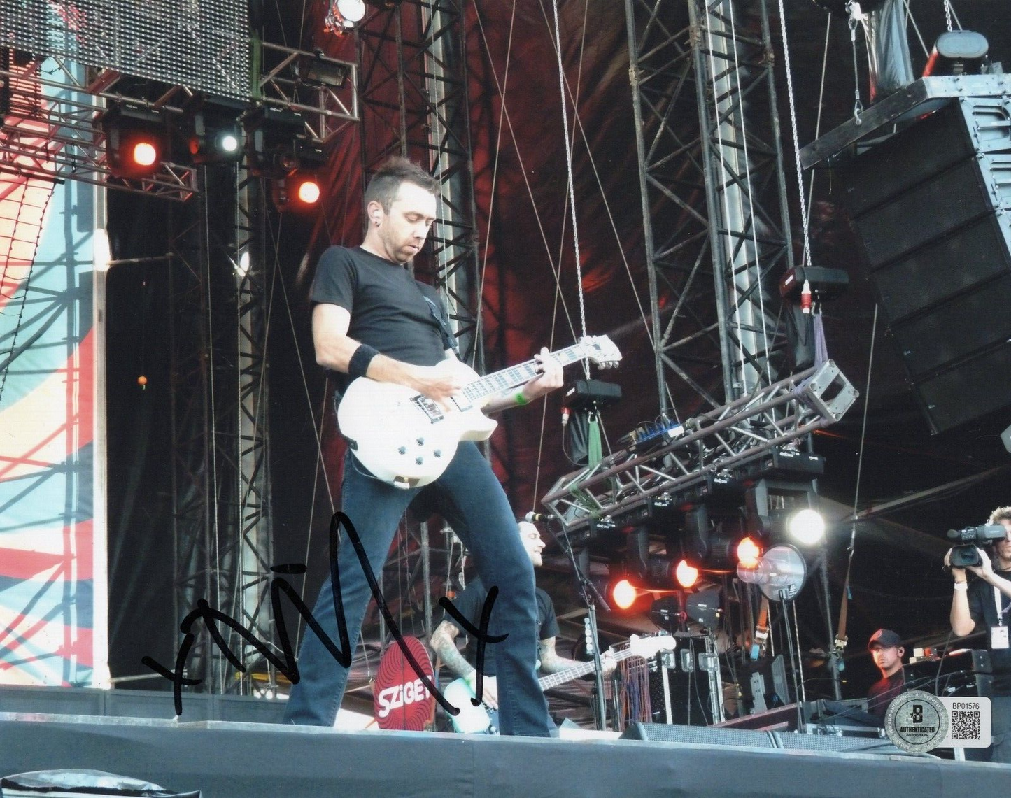 Tim Mcilrath Rise Against Signed 8x10 Photo w/Beckett COA BP01576