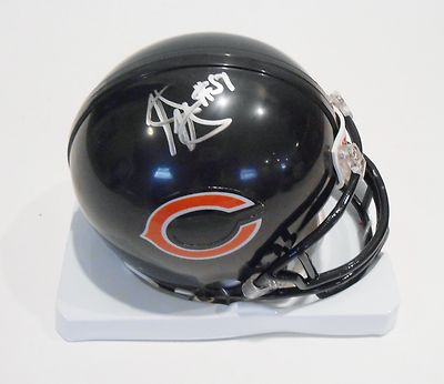 Jon Bostic Signed Chicago Bears Mini Helmet w/COA Florida Gators