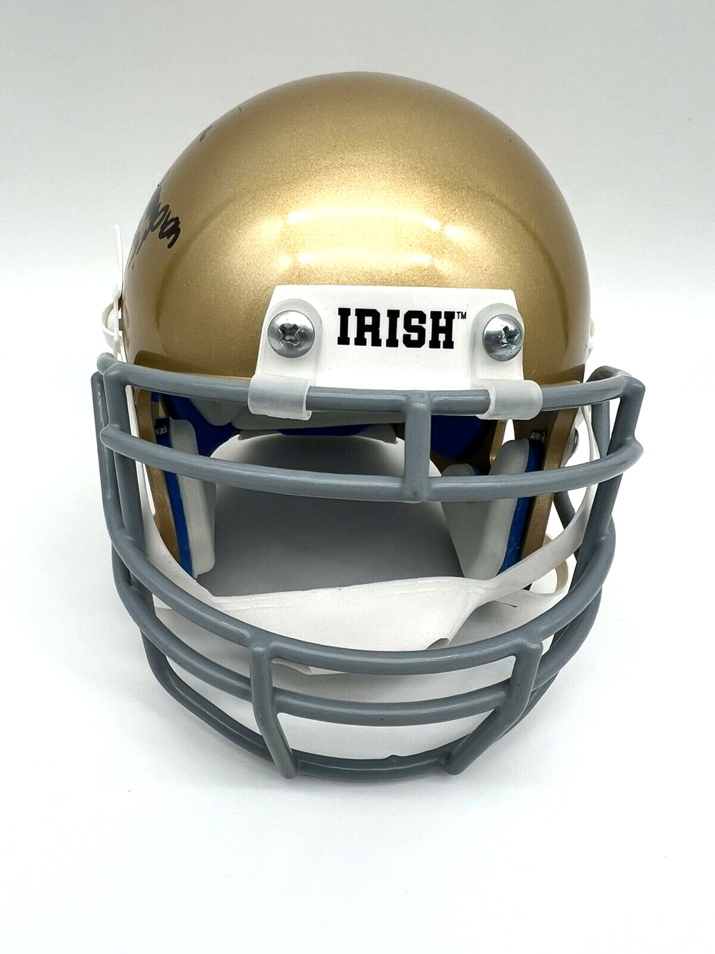 Logan Diggs Signed Notre Dame Fighting Irish Mini Helmet w/JSA COA Witness #3