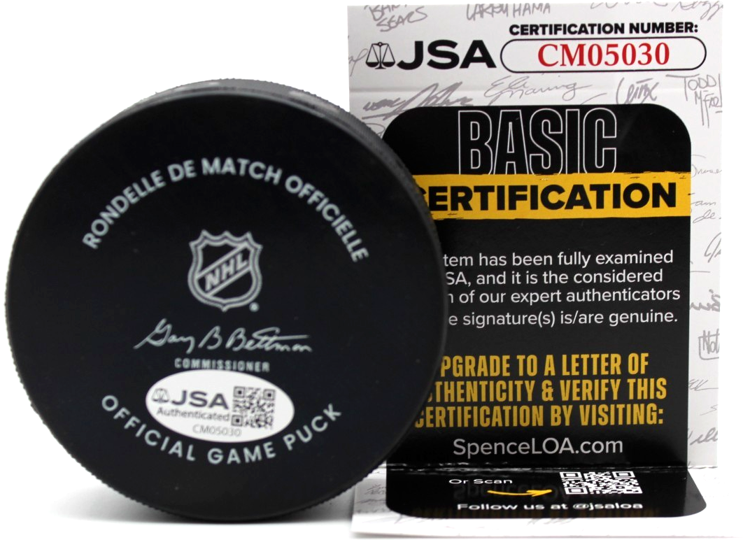 Sergei Murashov Signed Pittsburgh Penguins Hockey Game Puck w/JSA COA CM05030