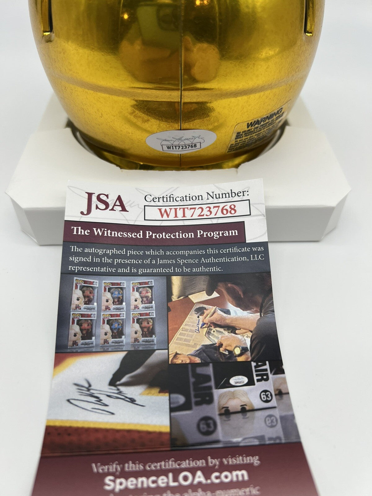 Logan Diggs Signed Notre Dame Fighting Irish Mini Helmet w/JSA COA Witness #4