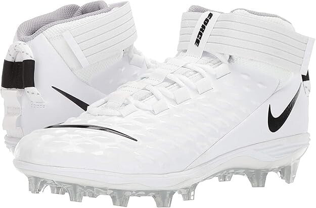Size 10 Nike Force Savage Pro 2 White Football Cleats AH4000-100 Men’s Brand New