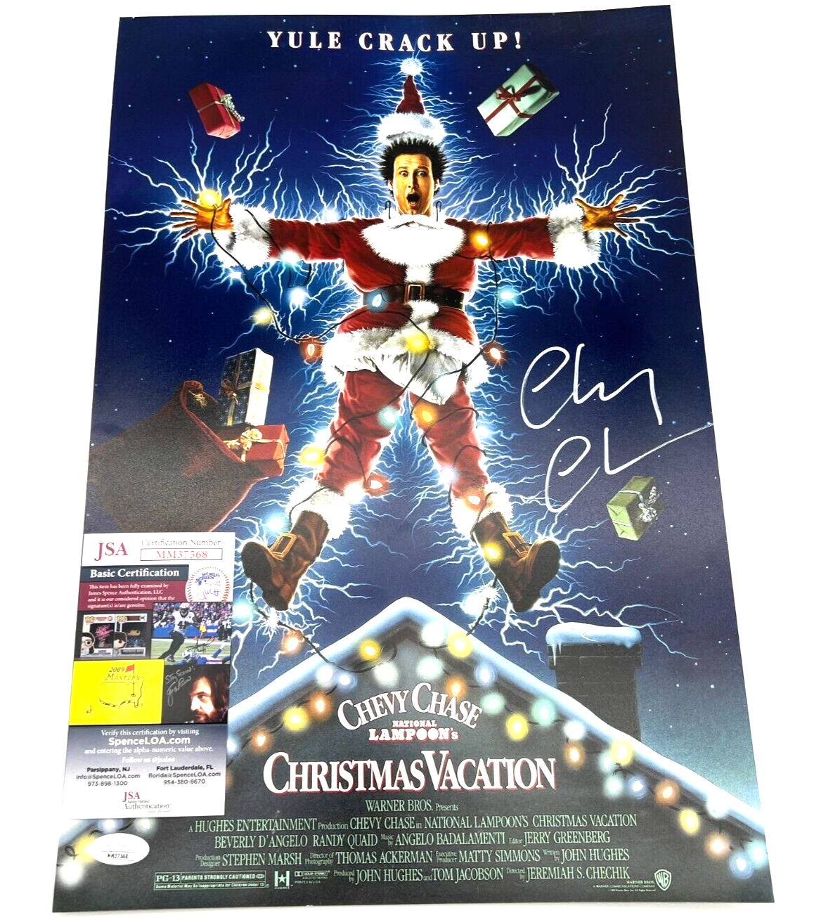 Chevy Chase National Lampoon's Christmas Vacation Signed 12x18 Photo W/JSA COA