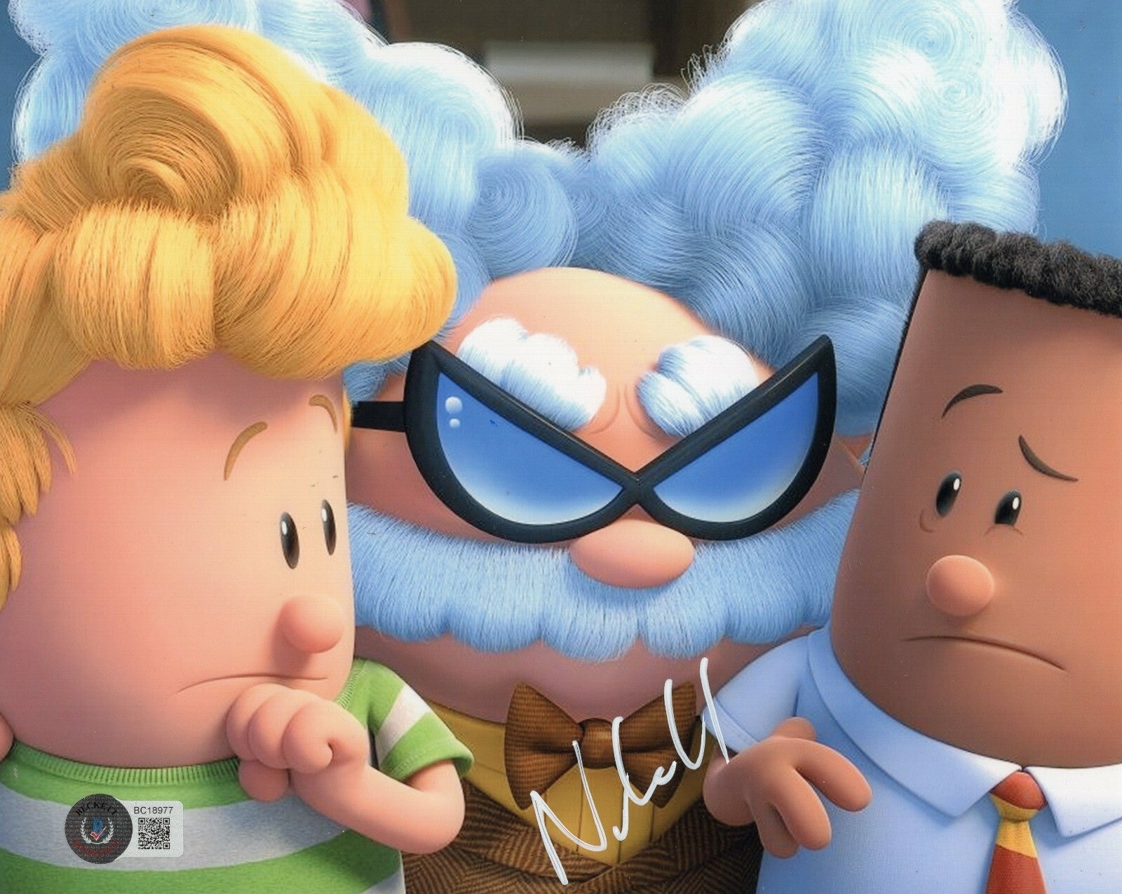 Nick Kroll Signed Captain Underpants Poopypants 8x10 Photo w/Beckett COA BC18977
