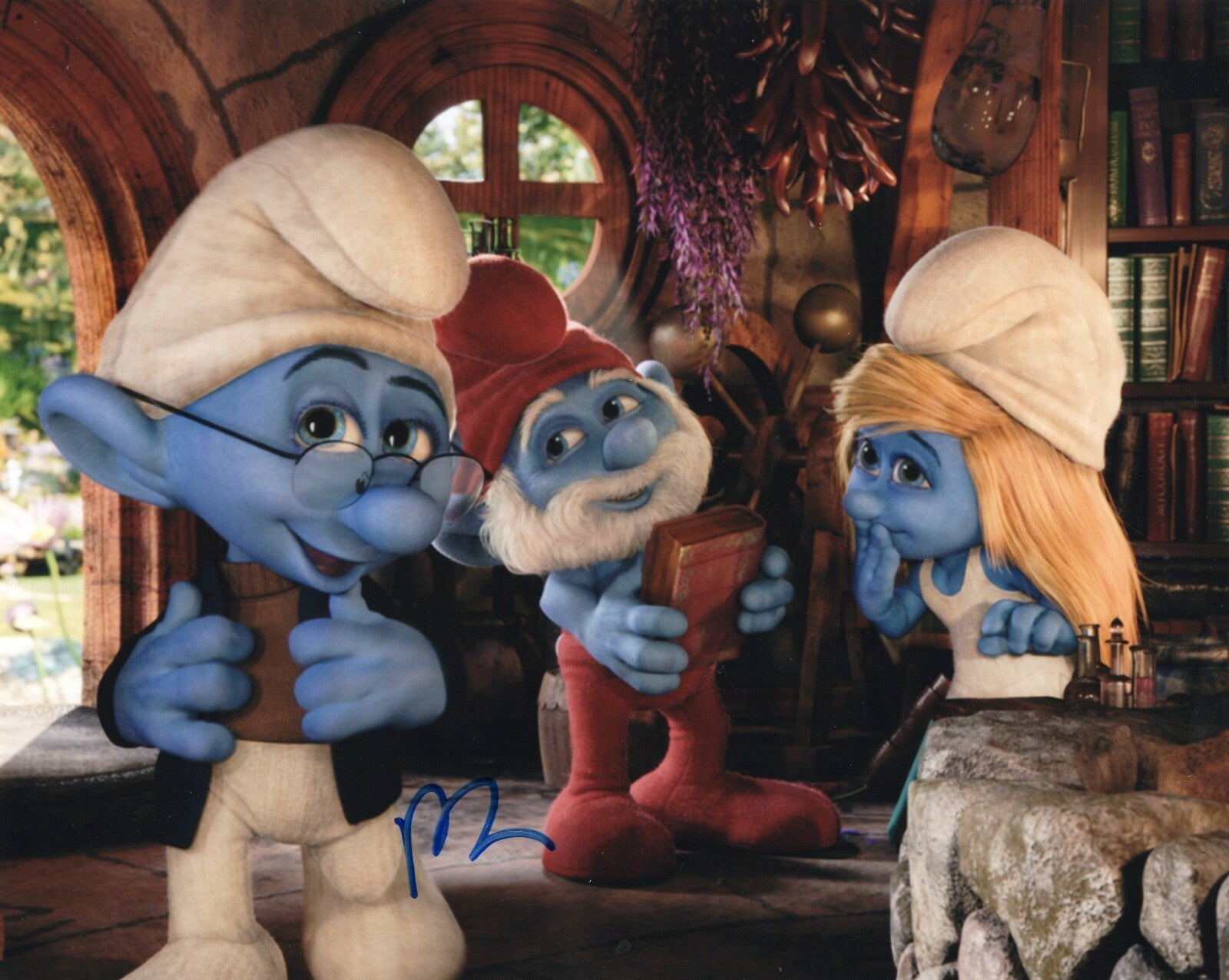 Fred Armisen Signed Brainy Smurf The Smurfs Movie 8x10 Photo w/COA Comedian 