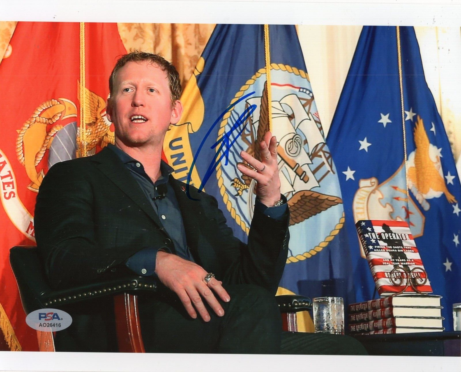 Robert J. O'Neill US Navy Seal Osama Dead Signed 8x10 Photo w/PSA DNA AO26416