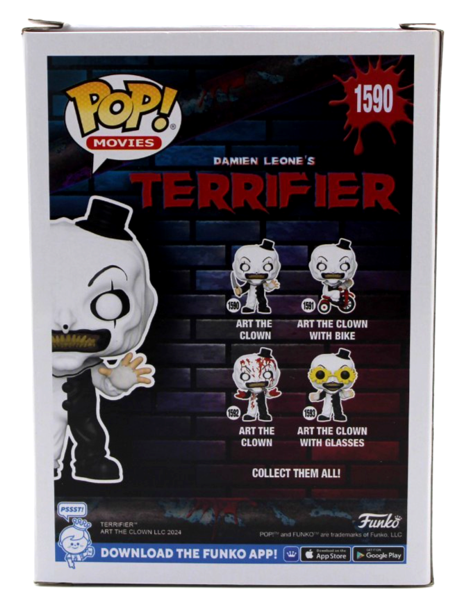 Damien Leone Signed Art The Clown Terrifier Funko Pop 1590 w/Beckett COA BT56266