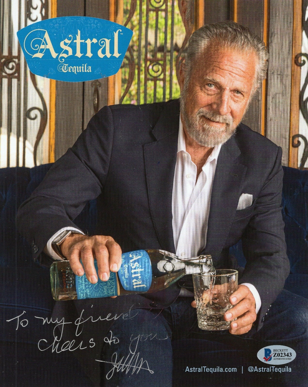 Jonathan Goldsmith Signed Most Interesting Man 8x10 Photo w/Beckett COA Z02343