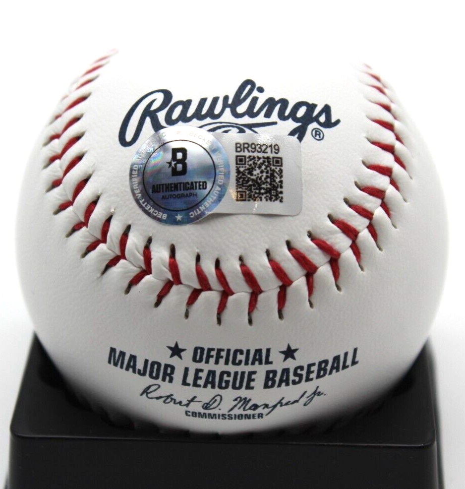James Triantos Signed Major League Chicago Cubs Logo Ball w/Beckett BAS BR93219