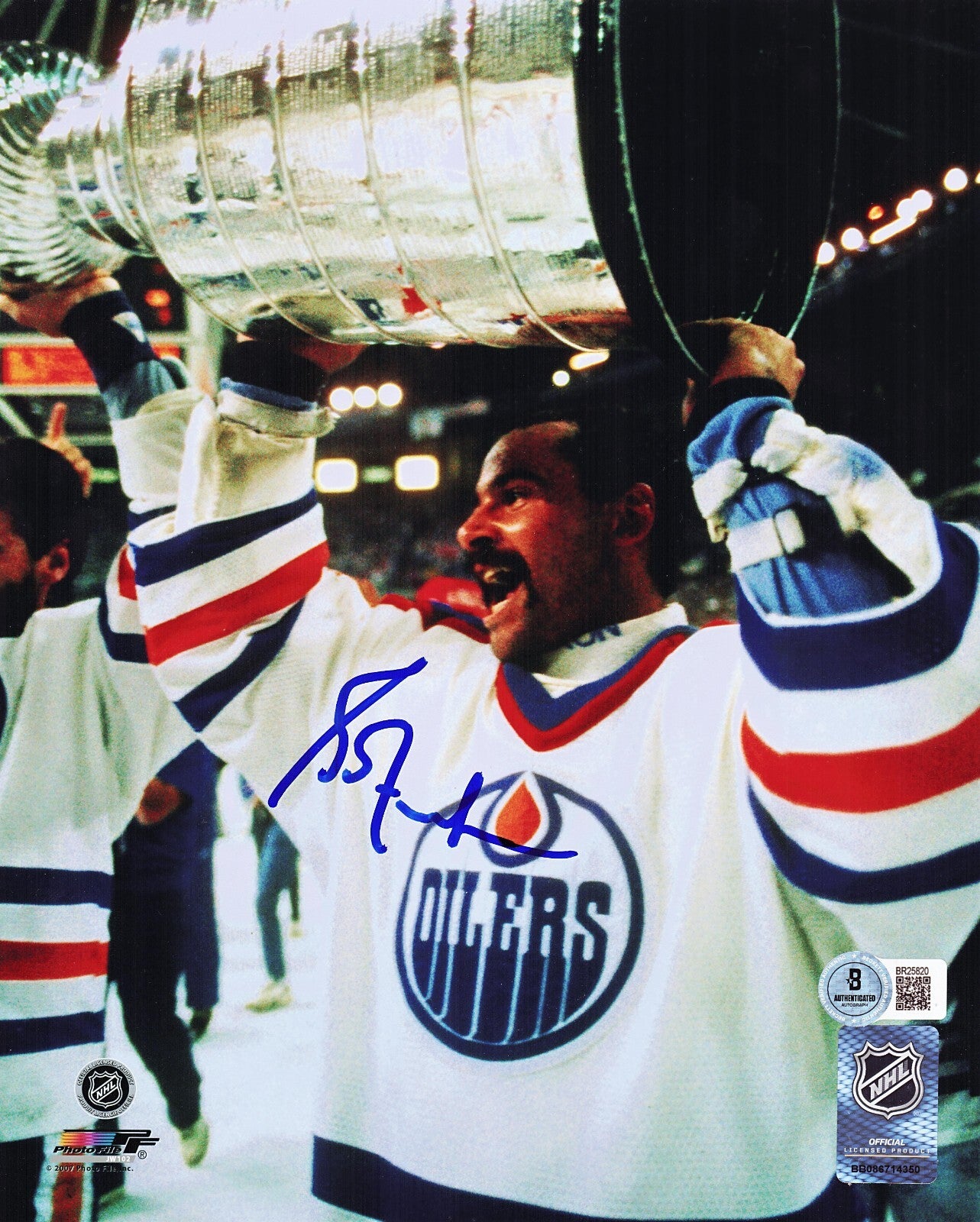 Grant Fuhr Edmonton Oilers Goalie Signed 8x10 Photo w/Beckett COA BR25820