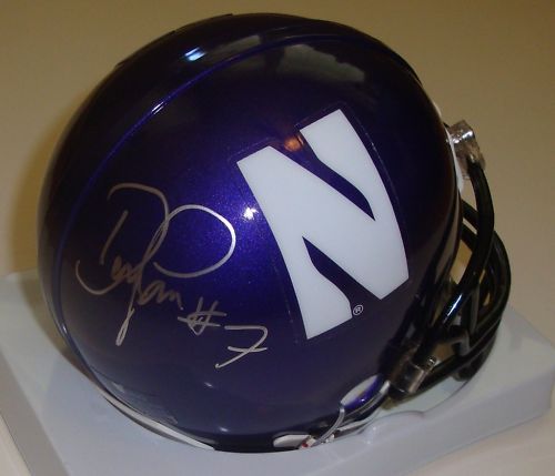 Dan Persa Signed Northwestern Mini Helmet W/COA Cats