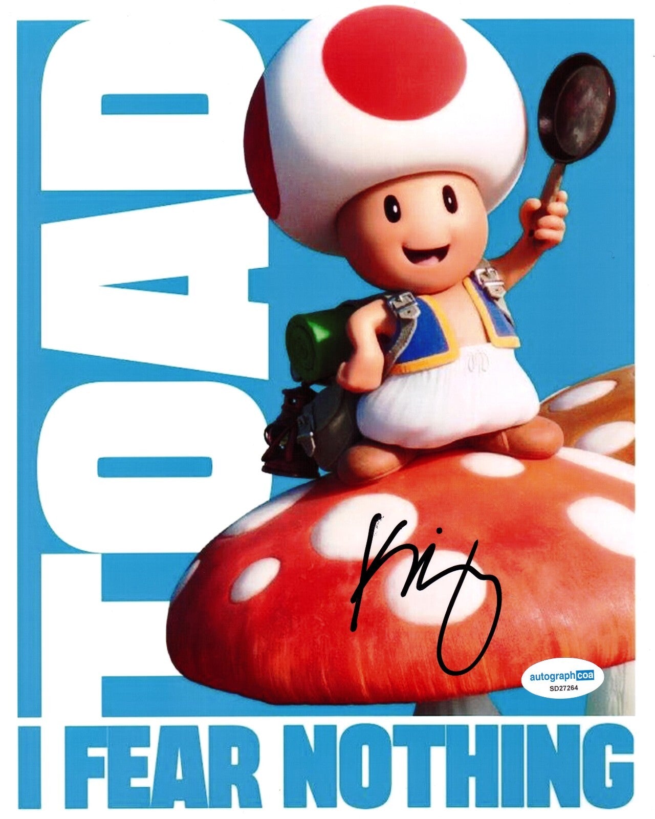 Keegan-Michael Key Signed 8x10 Photo Super Mario Bros. Movie Toad w/ACOA SD27264