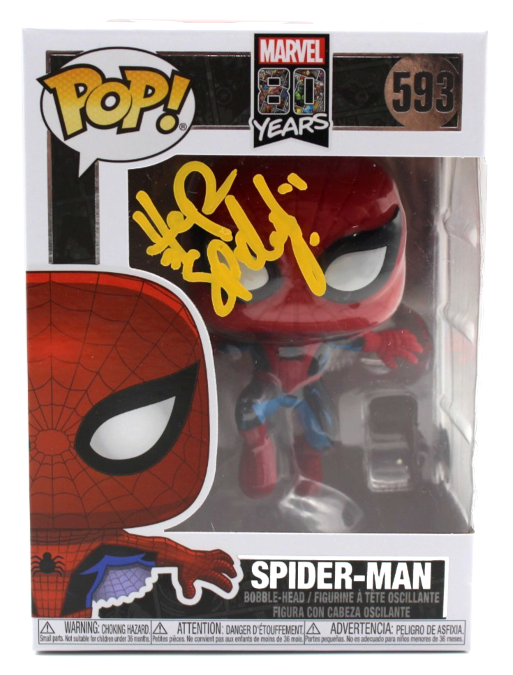 Hudson Thames Signed Spider-Man Marvel Funko Pop 593 w/Beckett COA BU41112