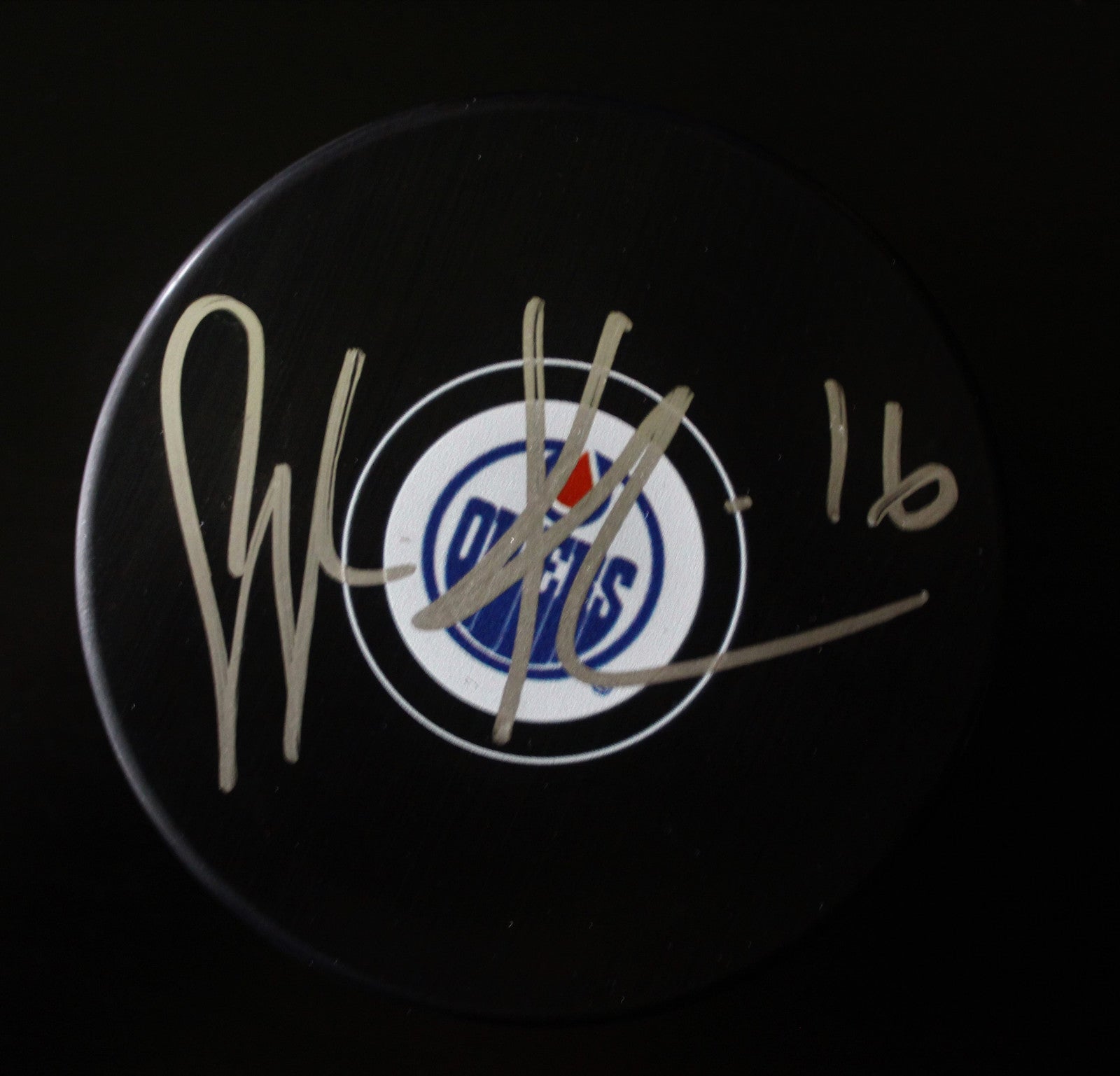 Jujhar Khaira Signed Edmonton Oilers Autograph Puck w/COA 2017