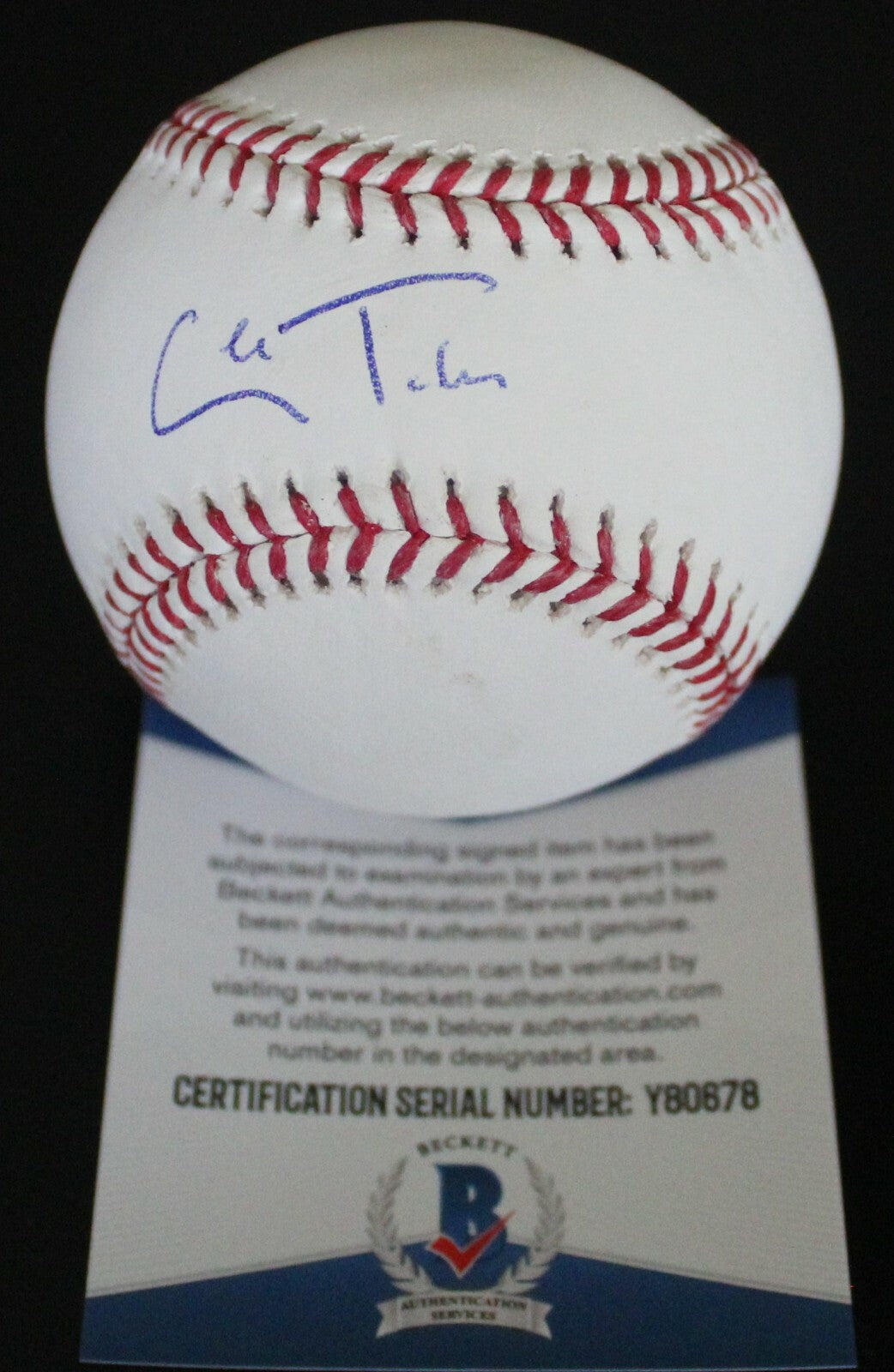 Cole Tucker Pittsburgh Pirates Signed Major League Baseball W/Beckett COA Y80678