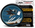 Cam Lund Signed San Jose Sharks Hockey Autograph Puck w/JSA COA CM05127