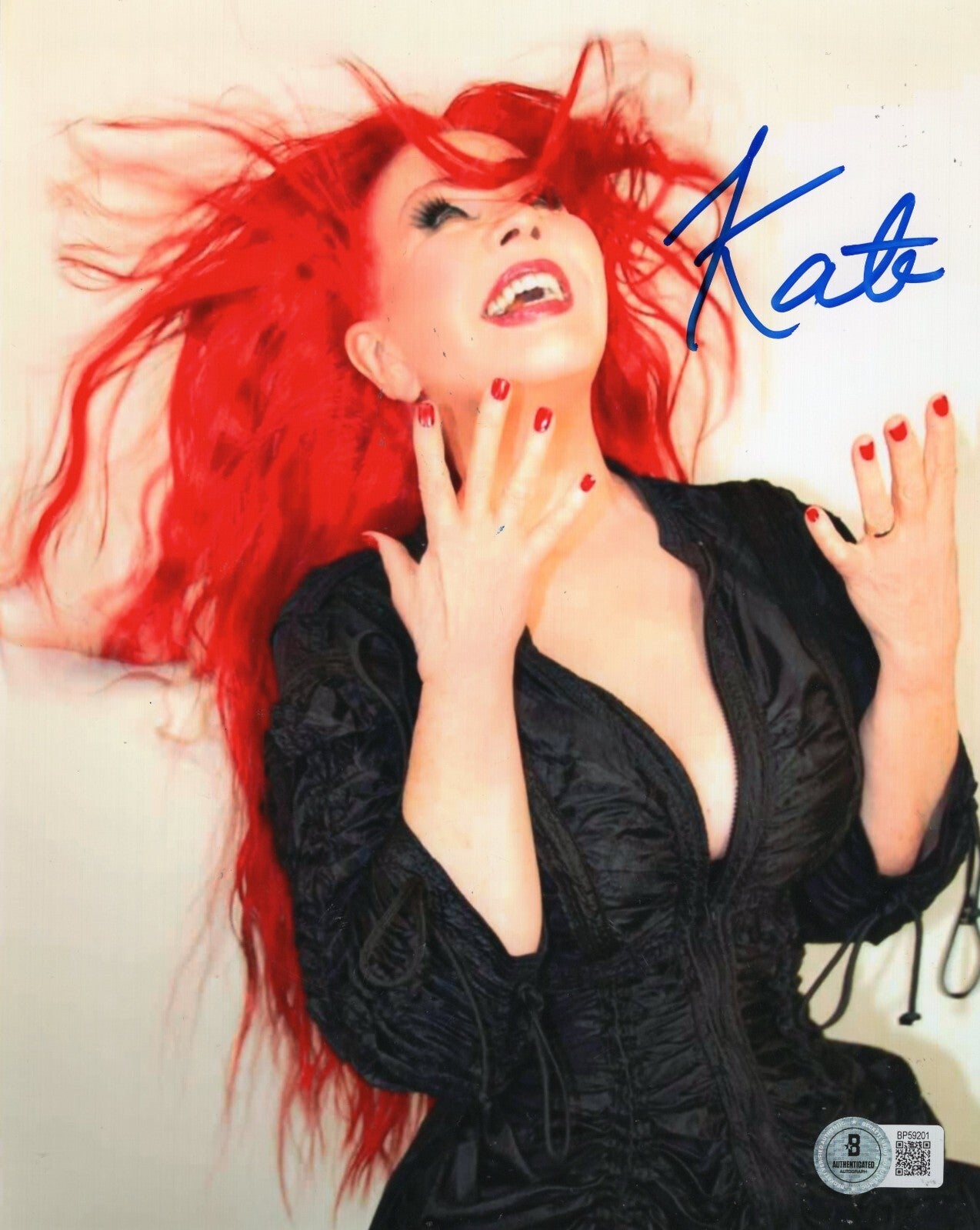 Kate Pierson The B 52's Rock n Roll Signed 8x10 Photo w/Beckett COA BP59201